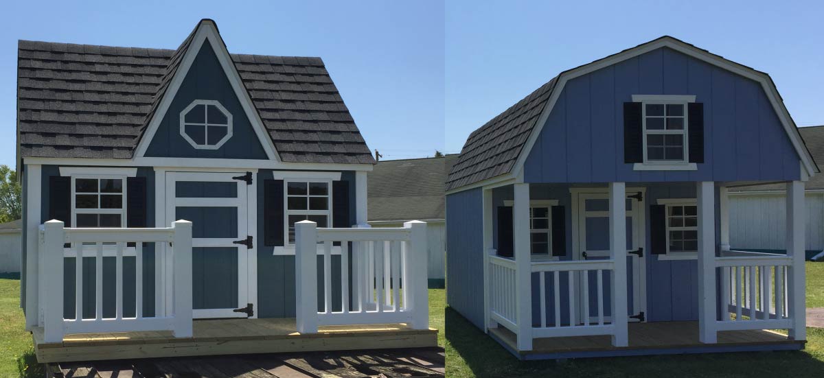 Vinyl and Wood Playhouses - Wooden Victorian Playhouses